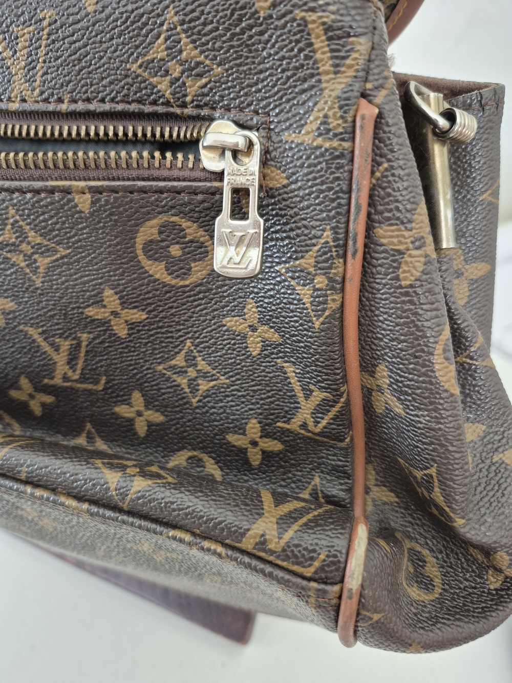 Very Vintage Louis Vuitton Brown Monogram Canvas Satchel Made In France - Picture 8 of 16